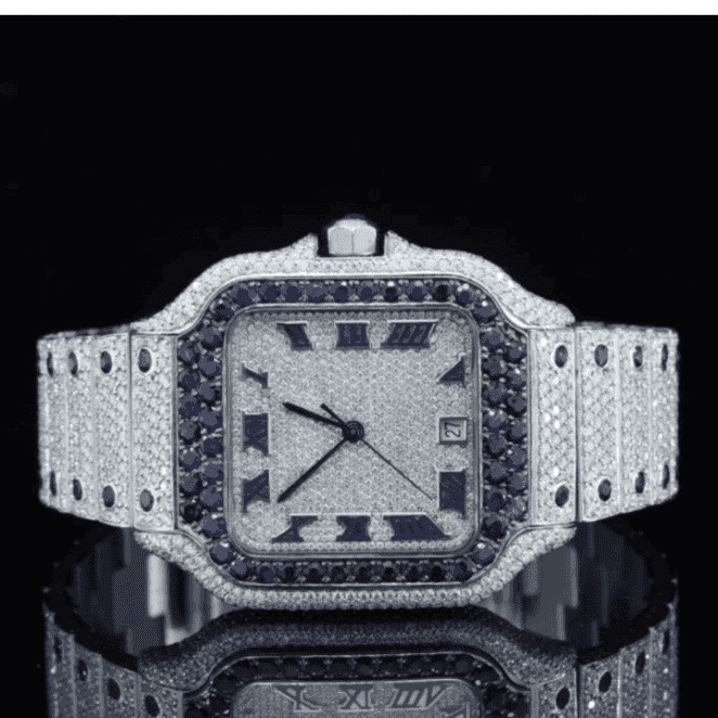 Stainless Steel VVS Moissanite Watch for Elegant Style