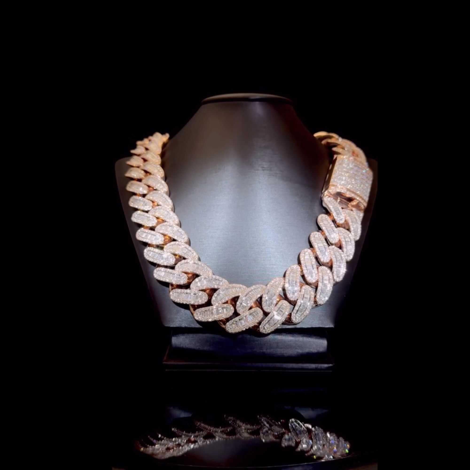 22mm Mens Silver Cuban Link Chain