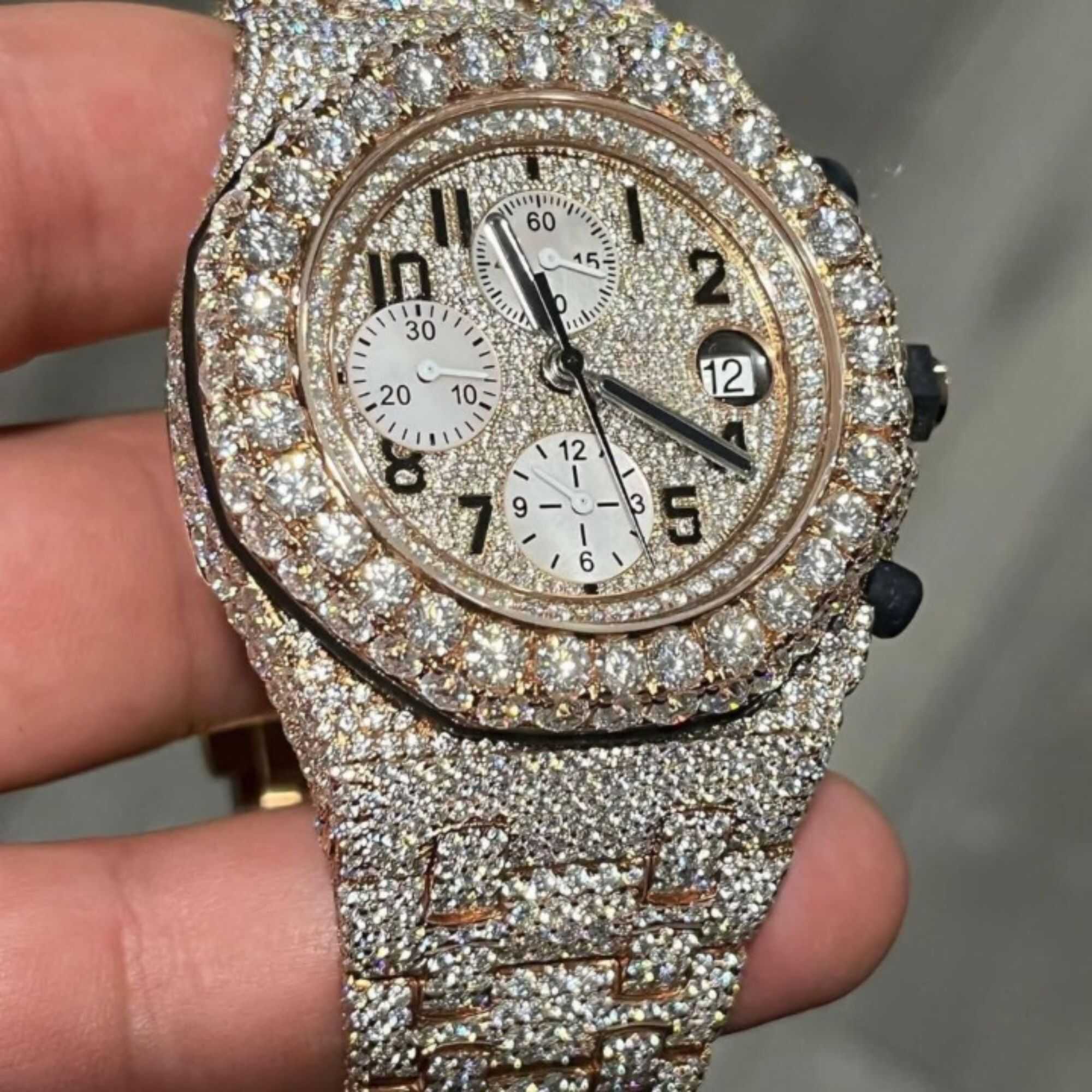 Luxury Iced Out Moissanite Watches for Men & Women