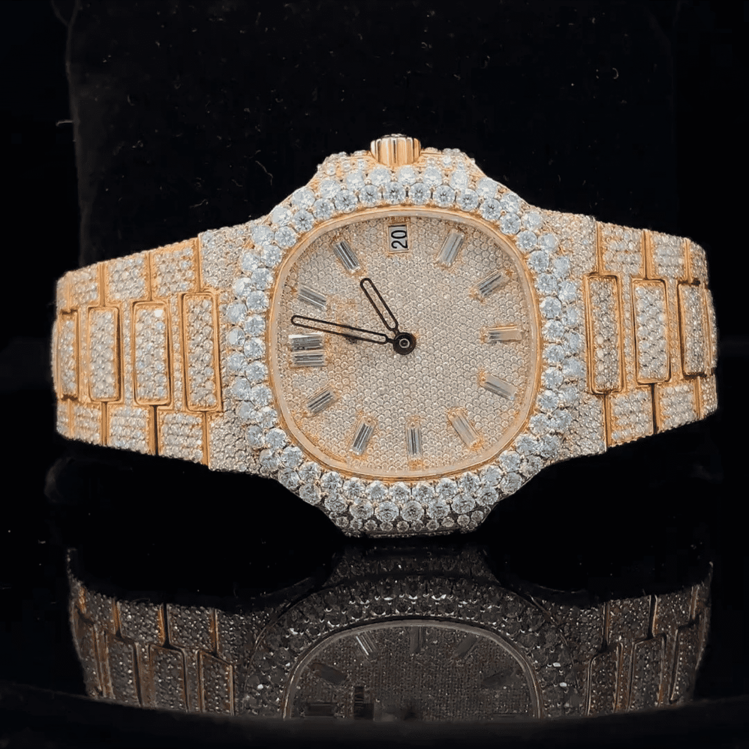Luxury Iced Out VVS Moissanite Chronograph Watch - Image 4