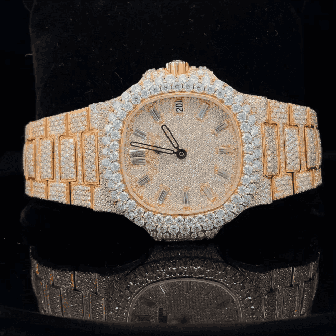 Luxury Iced Out VVS Moissanite Chronograph Watch