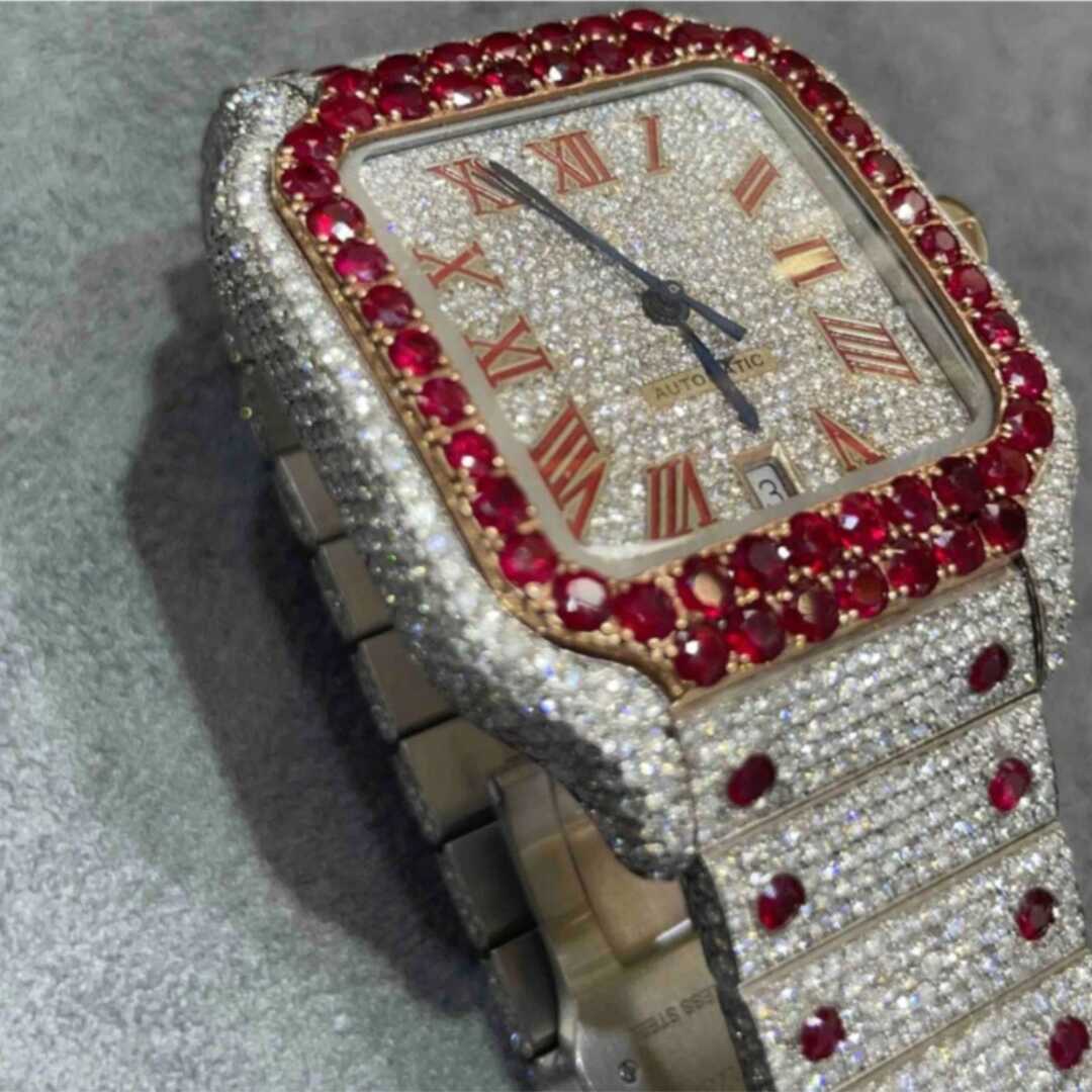 Two-Tone Iced Out VVS Moissanite Watch for Party - Image 5