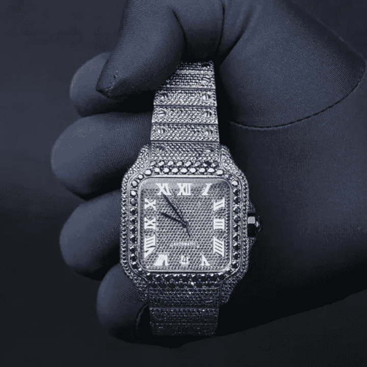 High Luxury Bust Down Iced Out Watches, Moissanite Watches - Image 5