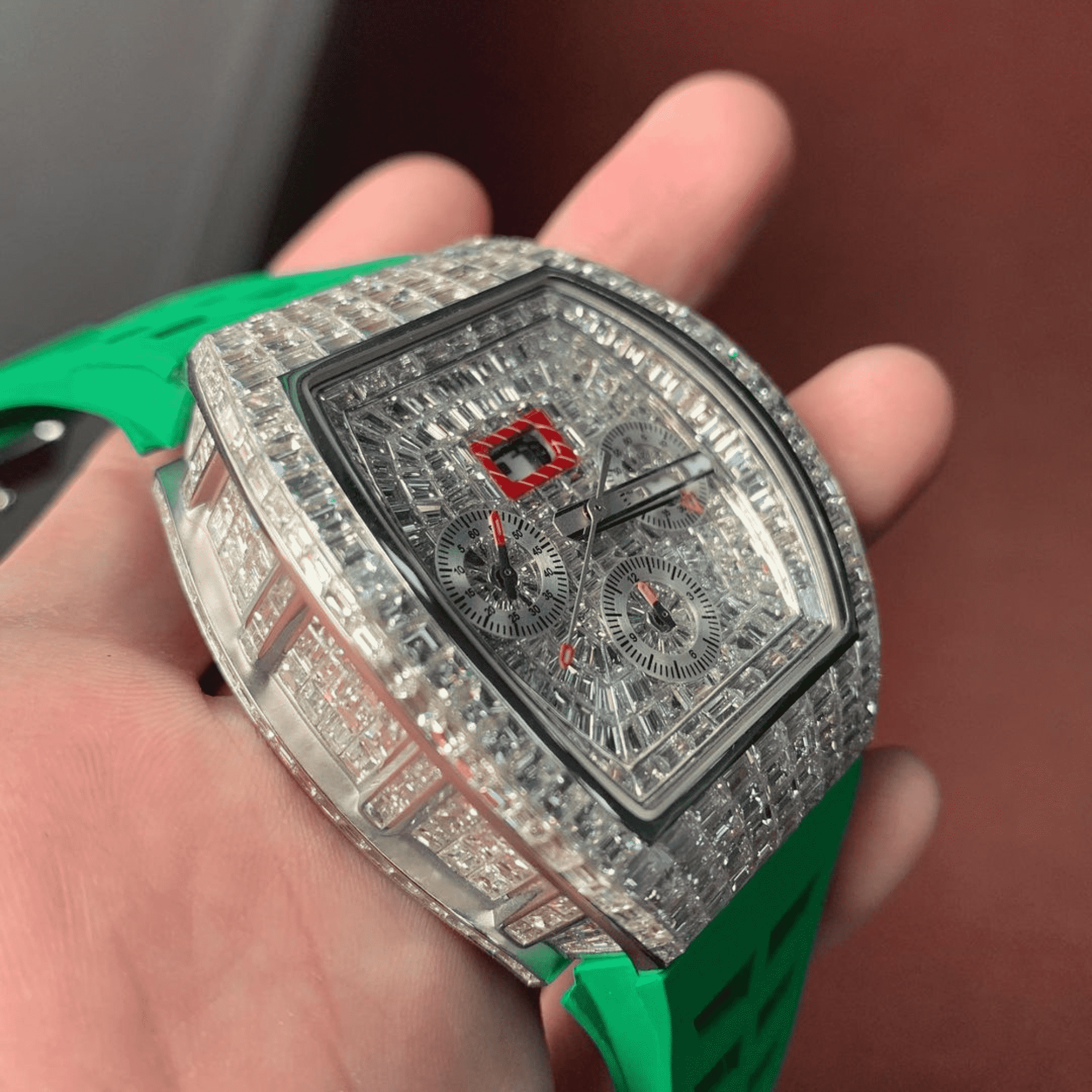 Iced Out Moissanite watch pass diamond tester