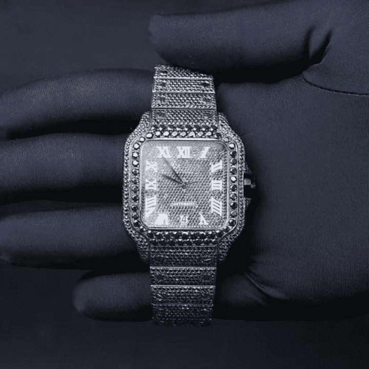 High Luxury Bust Down Iced Out Watches, Moissanite Watches - Image 3