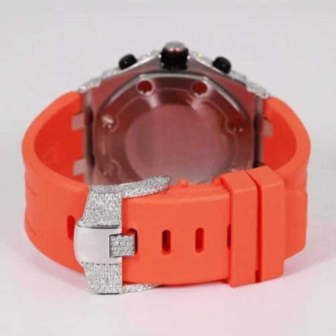 Moissanite Iced Out Silicone Watch – Stylish & Comfortable - Image 3