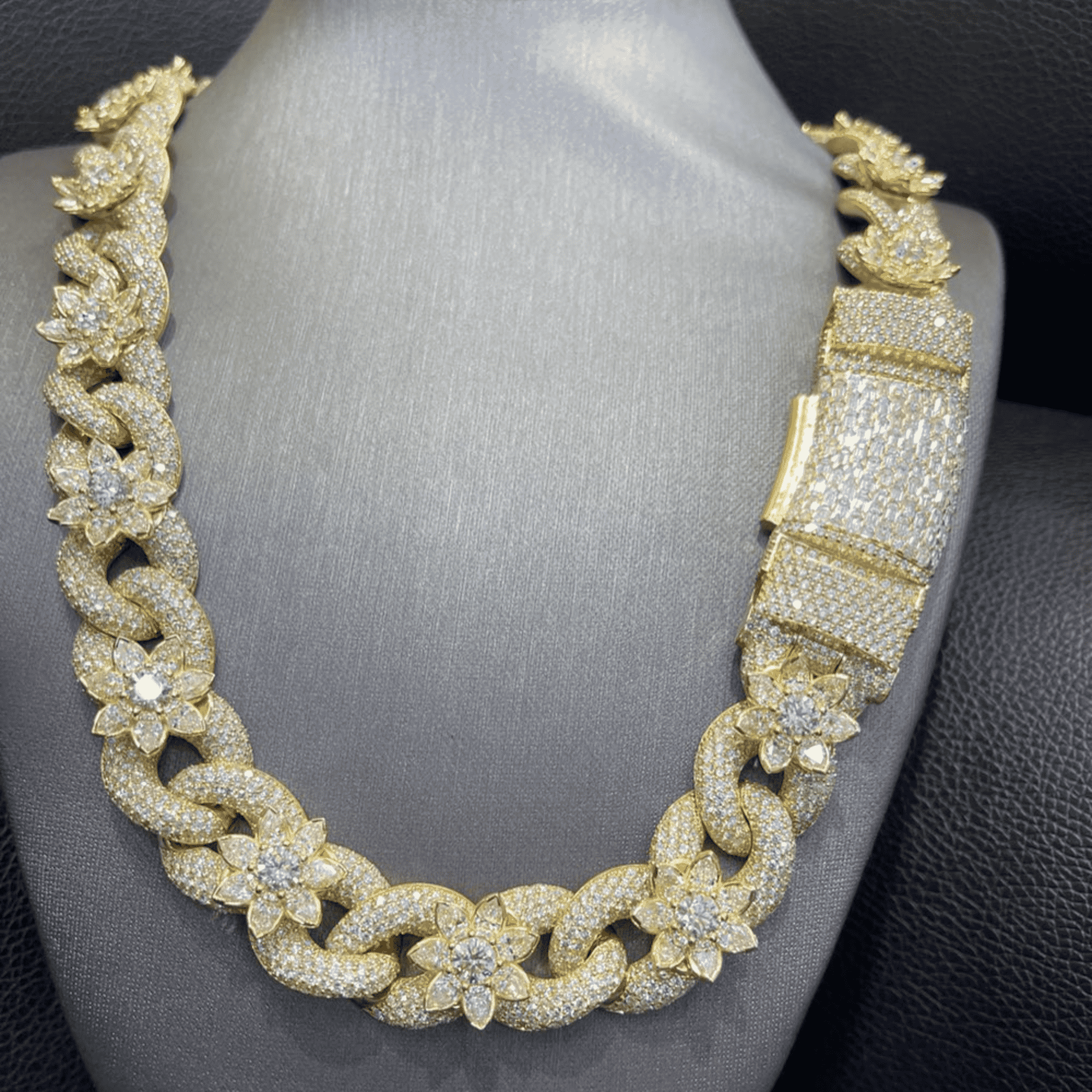 22mm Mens Silver Cuban Link Chain