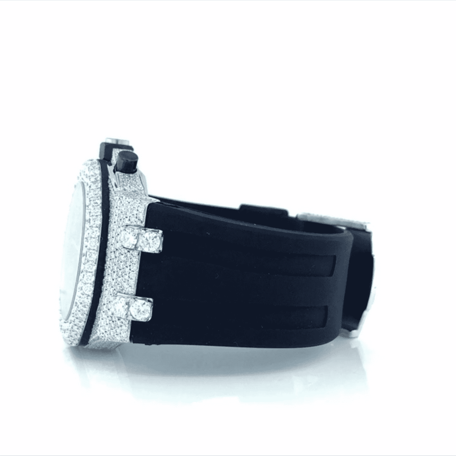 Men’s Moissanite Iced Out Watch with Soft Silicone Band - Image 5