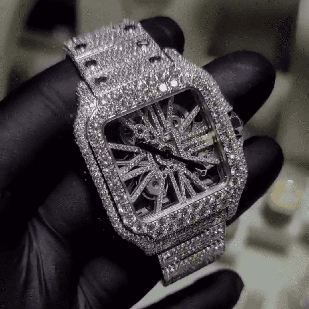Hip Hop Iced Out Moissanite Watch Men - Image 2