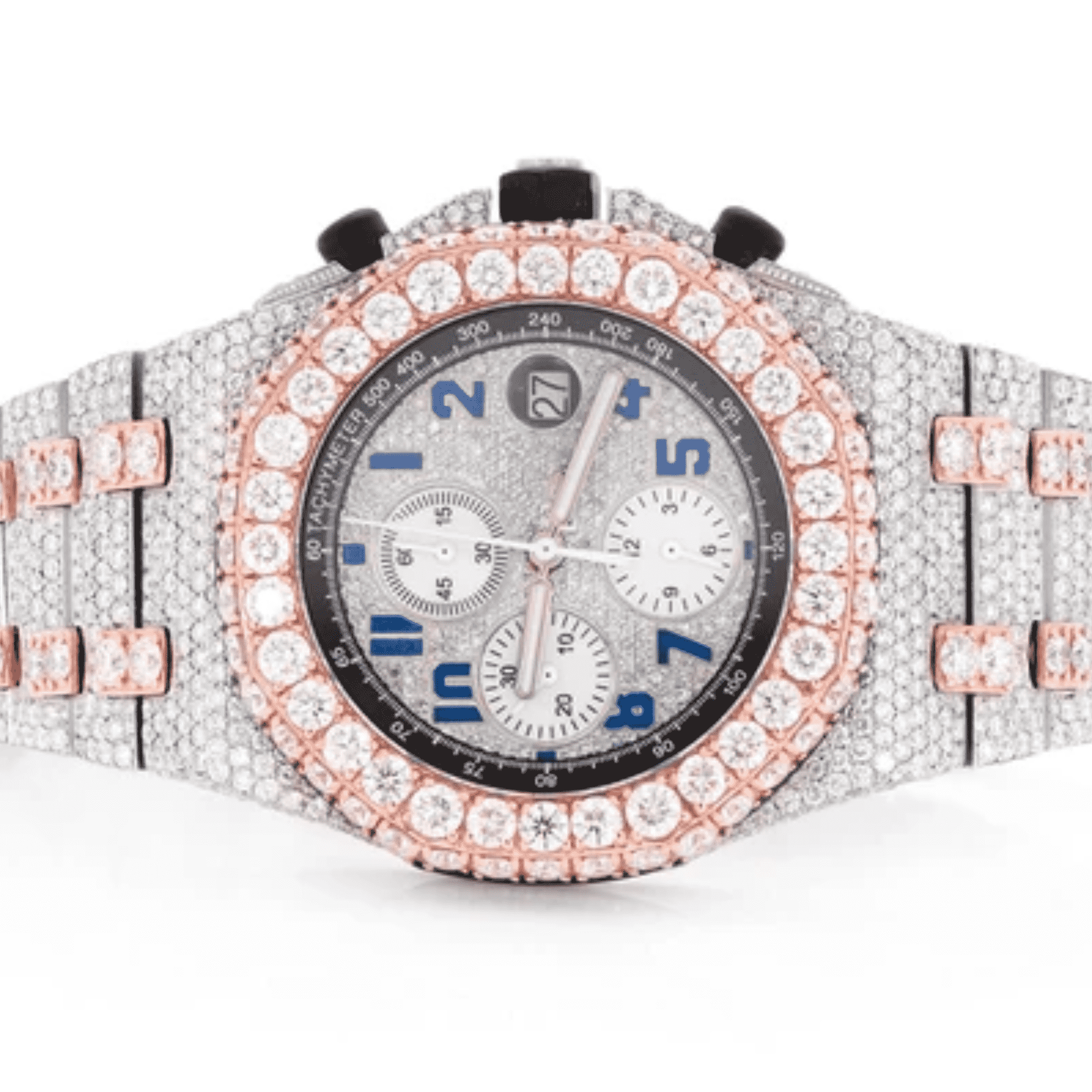 Stainless Steel VVS Moissanite Men’s Watch