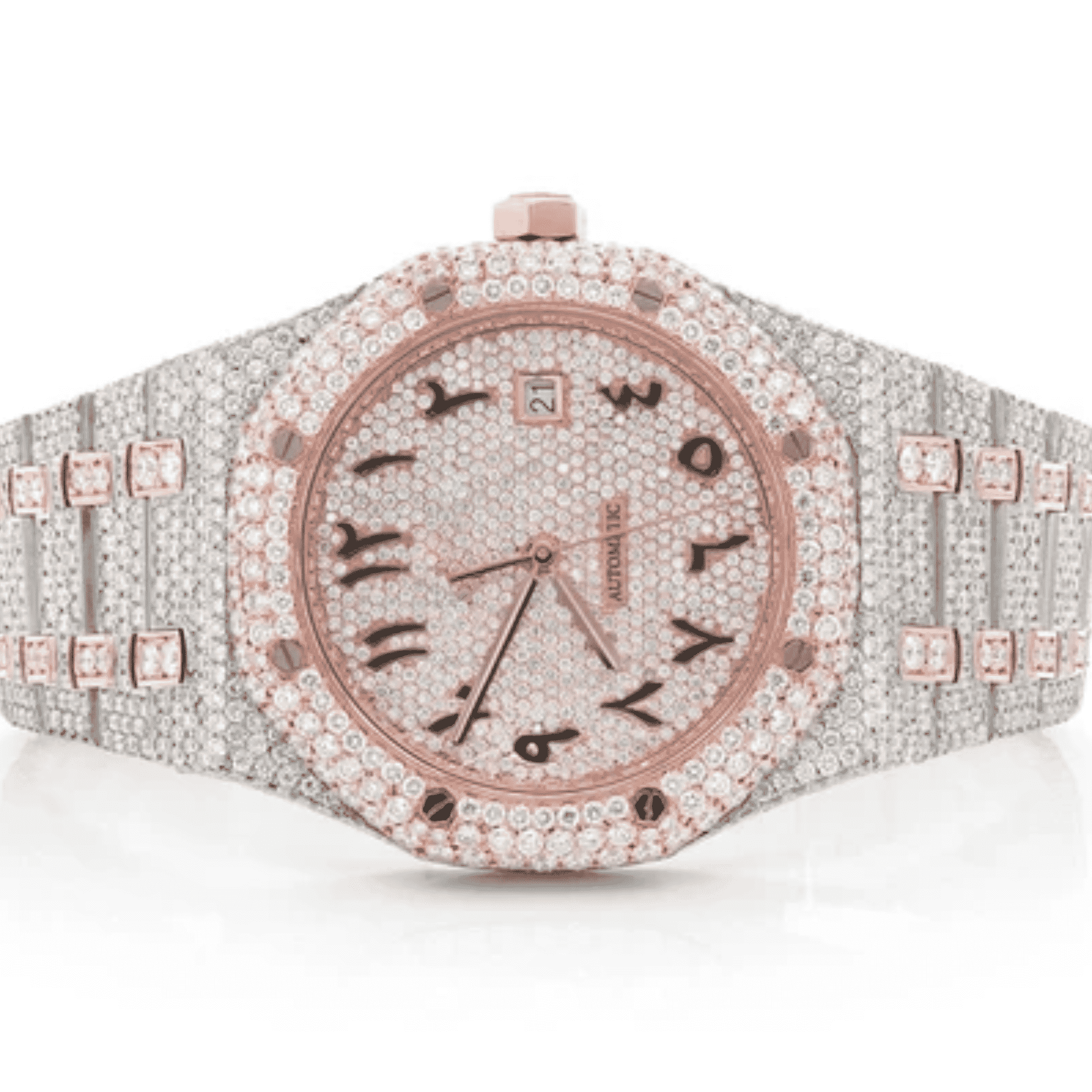 Stainless Steel Hip Hop VVS Moissanite Watch for Gift