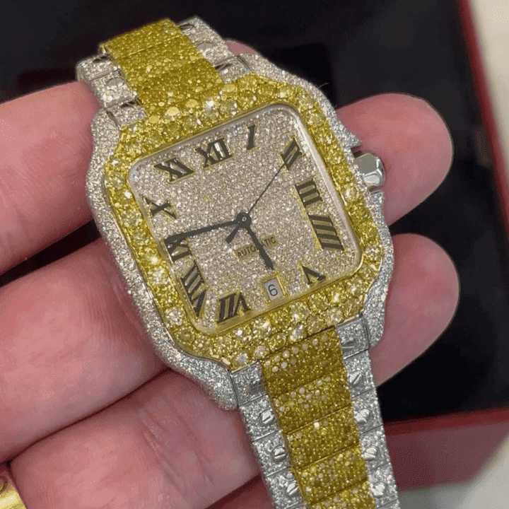 Luxury Crafted Bust Down Iced Out Watches, Moissanite Watches