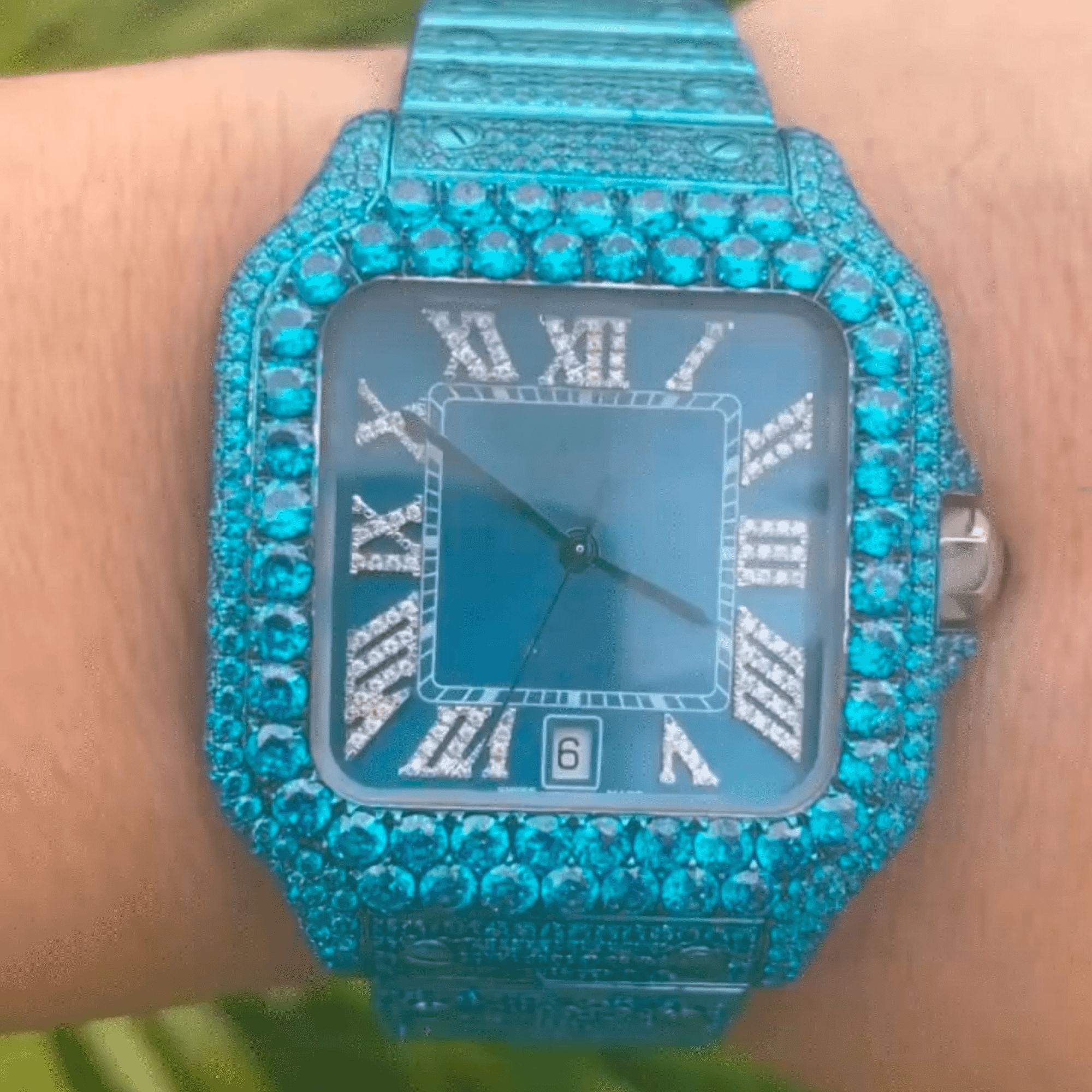 Classic Moissanite Diamond Iced Out Automatic Watch - Image 5