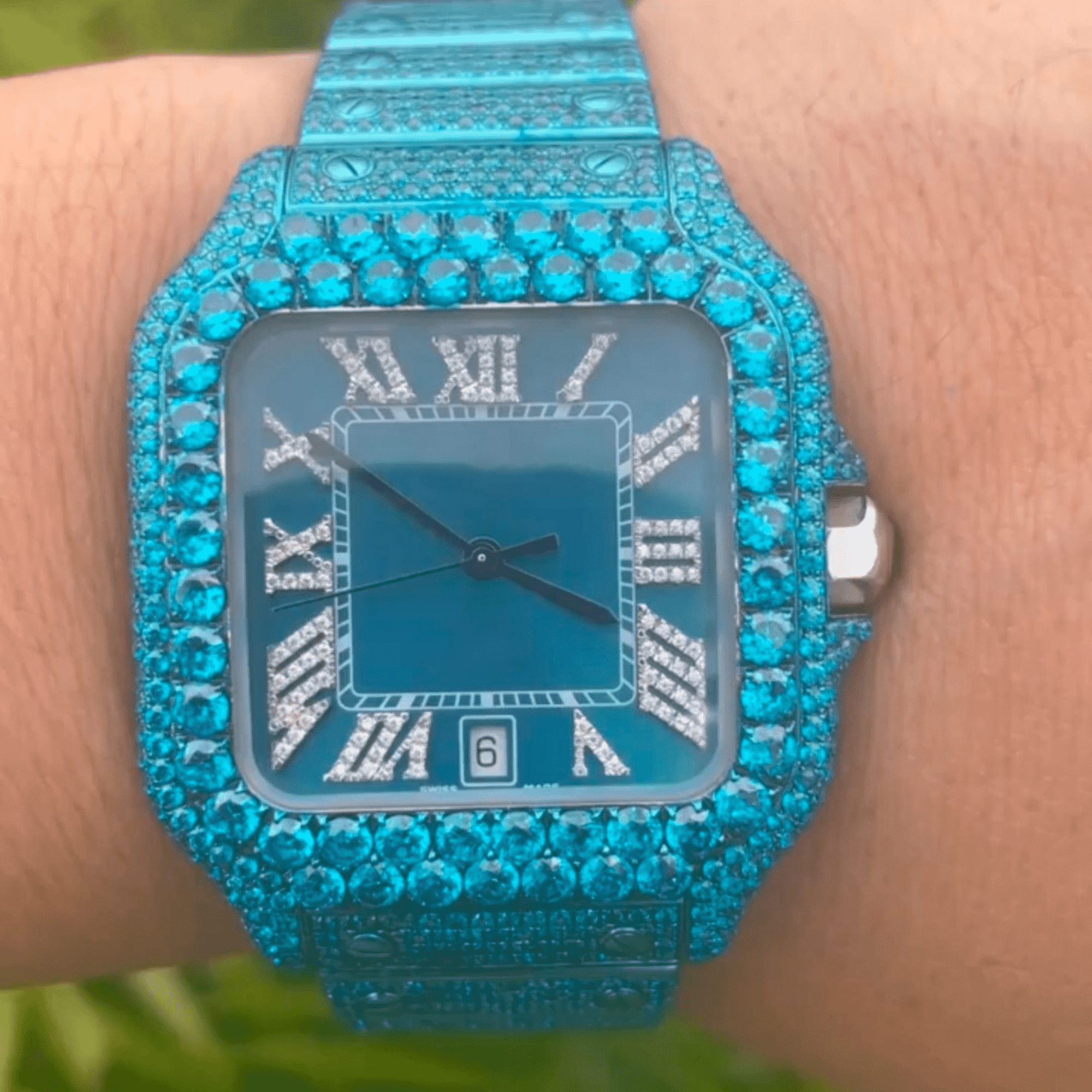 Classic Moissanite Diamond Iced Out Automatic Watch - Image 4