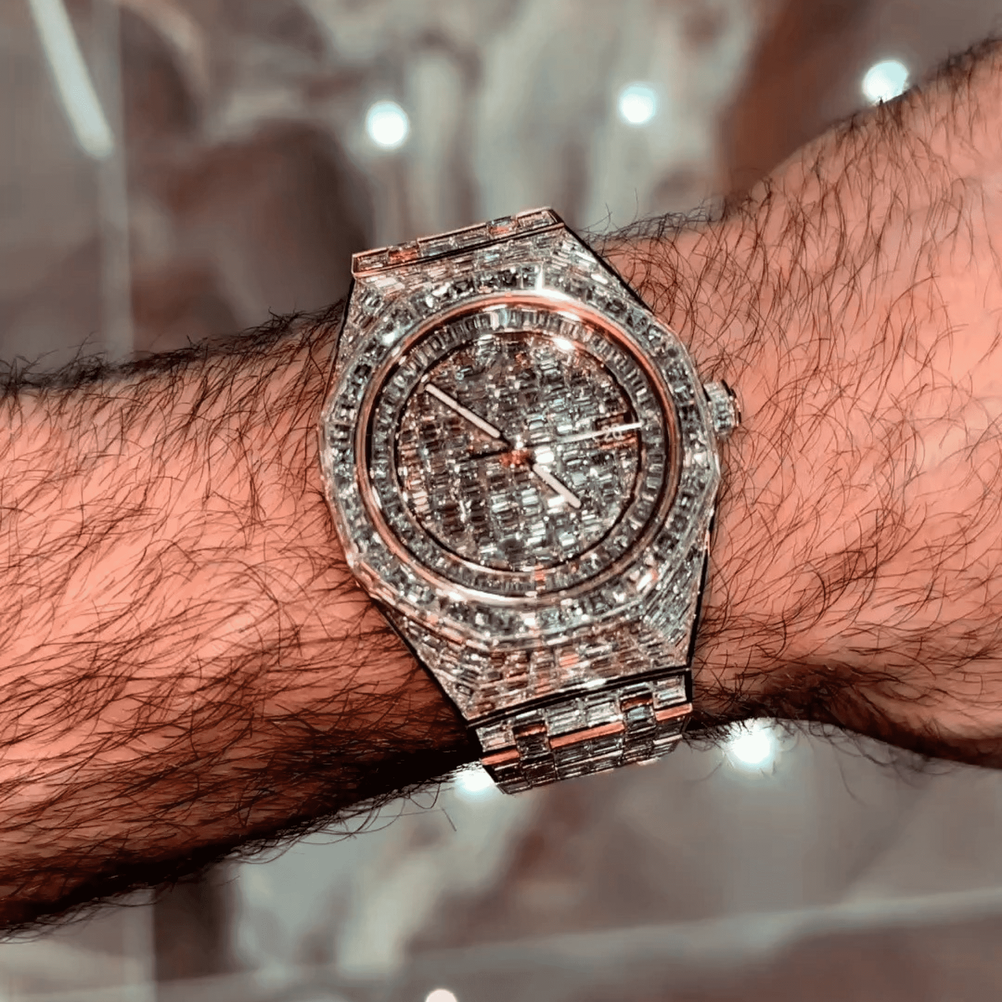 Stainless Steel Bust Down Moissanite Watch for Premium Buyers - Image 6