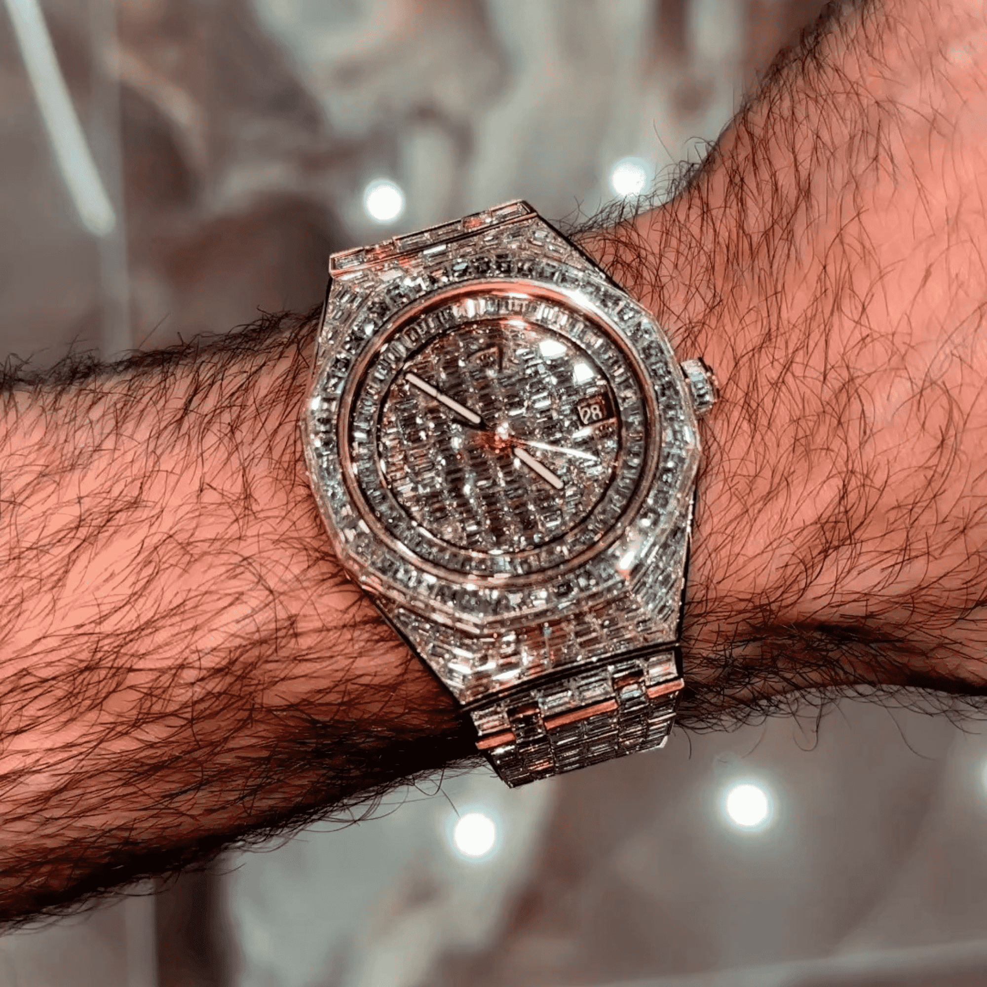 Stainless Steel Bust Down Moissanite Watch for Premium Buyers - Image 5