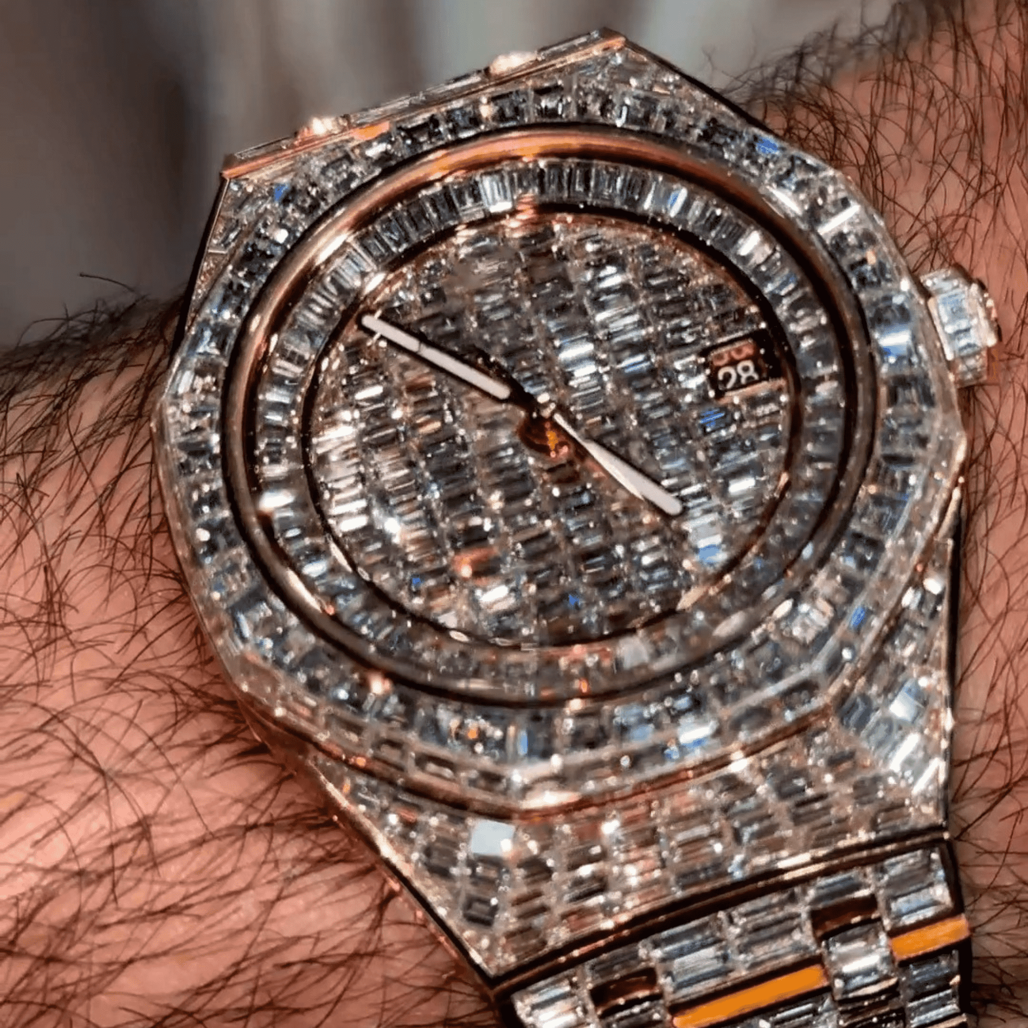 Stainless Steel Bust Down Moissanite Watch for Premium Buyers