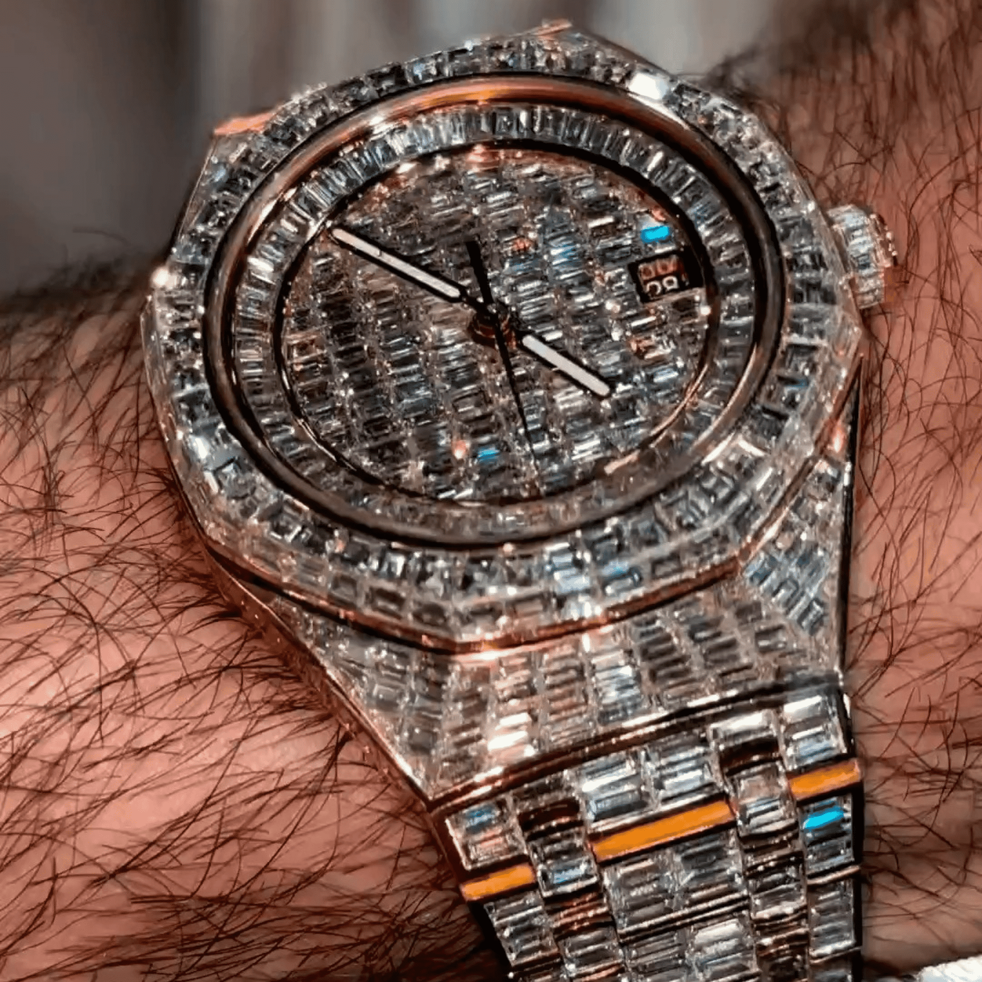 Stainless Steel Bust Down Moissanite Watch for Premium Buyers - Image 3