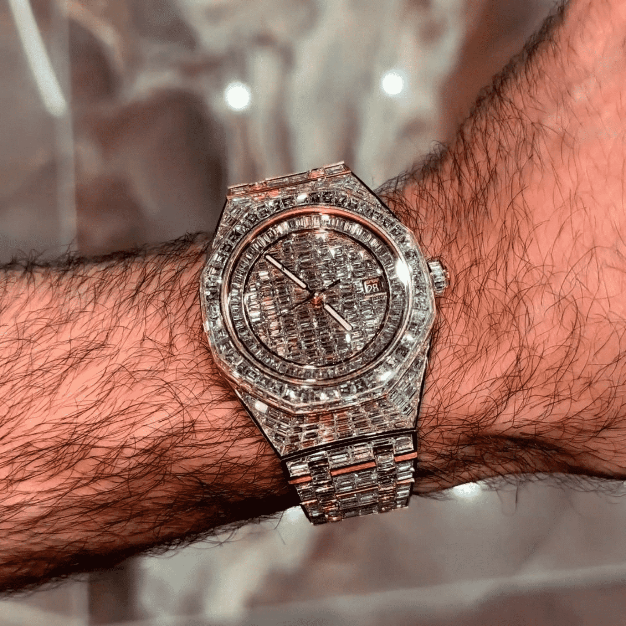Stainless Steel Bust Down Moissanite Watch for Premium Buyers - Image 2