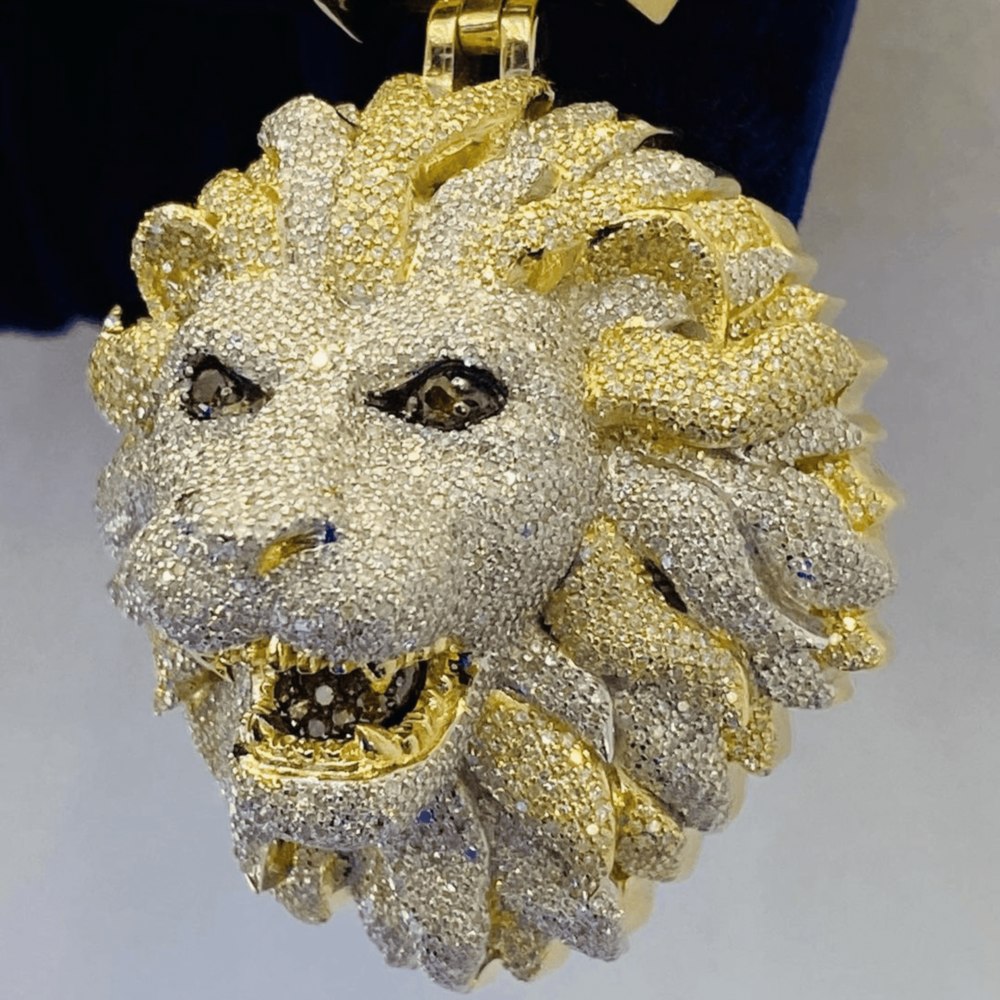 Iced Out Cuban Style Pendant 925 Silver VVS Moissanite - Image 2