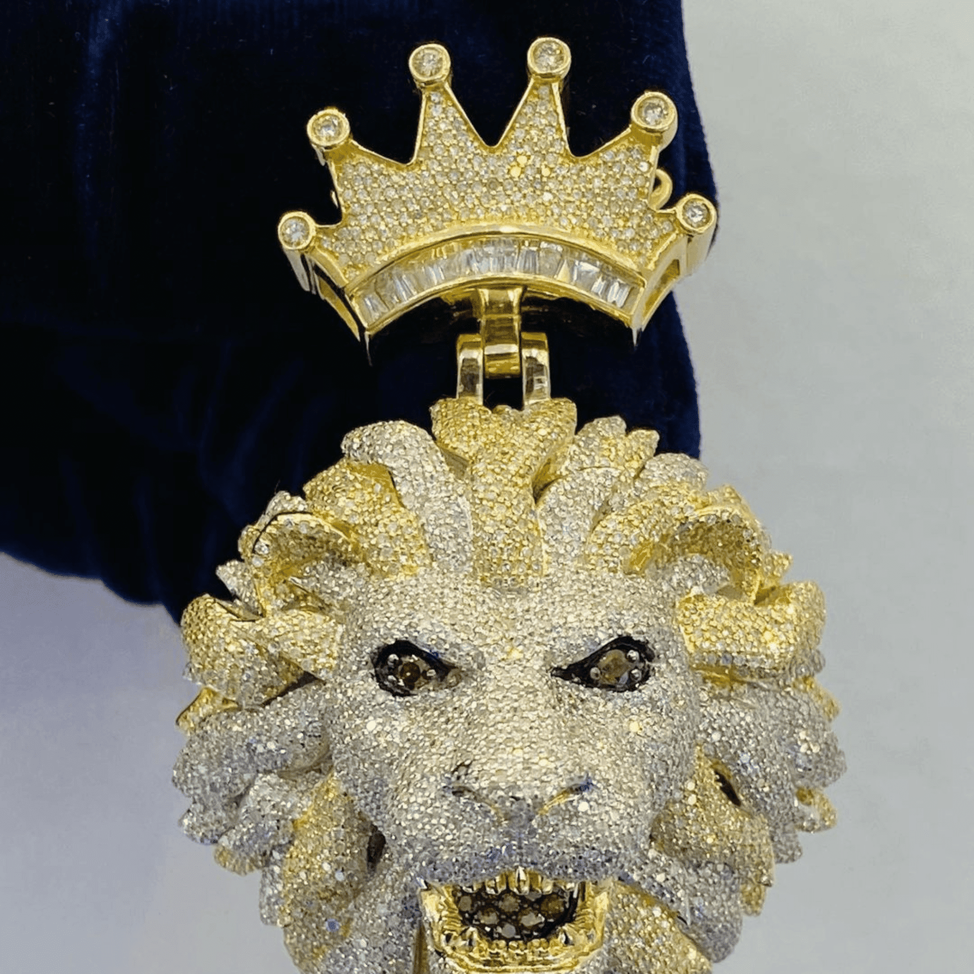 Iced Out Cuban Style Pendant 925 Silver VVS Moissanite