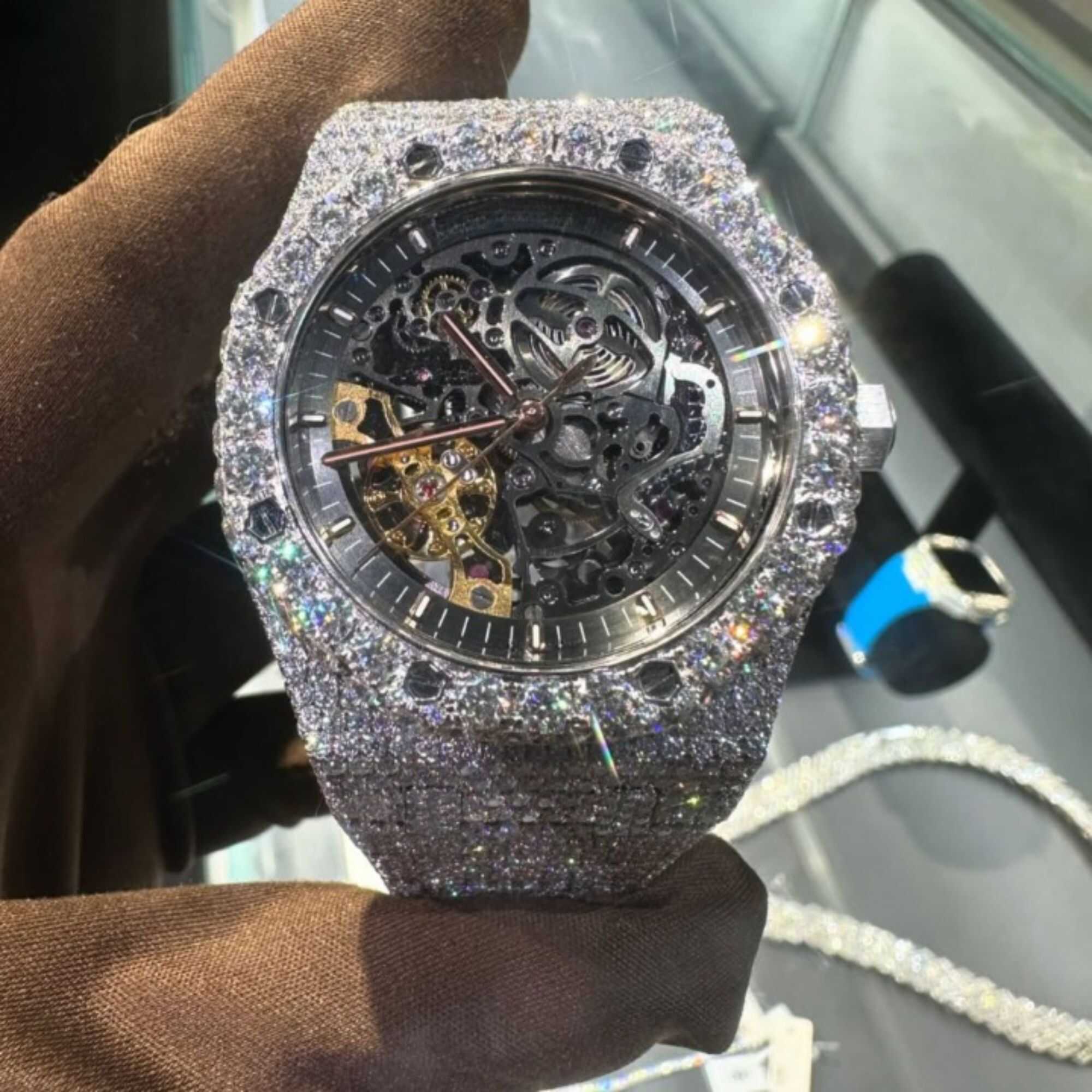 Luxury Moissanite Watches Fully Iced Out for Men & Women