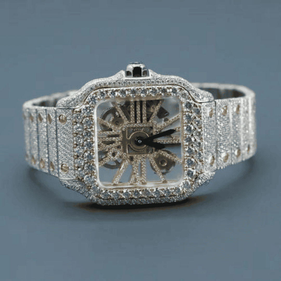 Full Shine Moissanite Watches Iced Finish for Men & Women