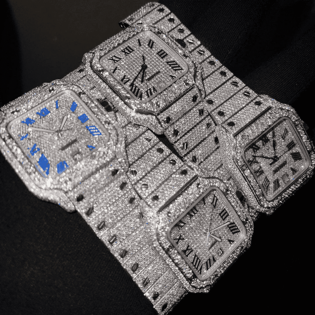 Diamond Moissanite Watch Fully Iced Out - Image 5