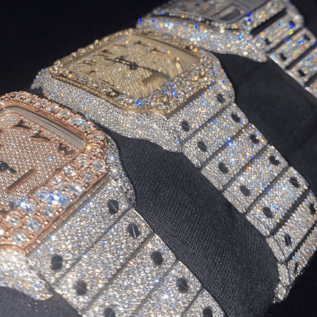 Diamond Moissanite Watch Fully Iced Out - Image 2