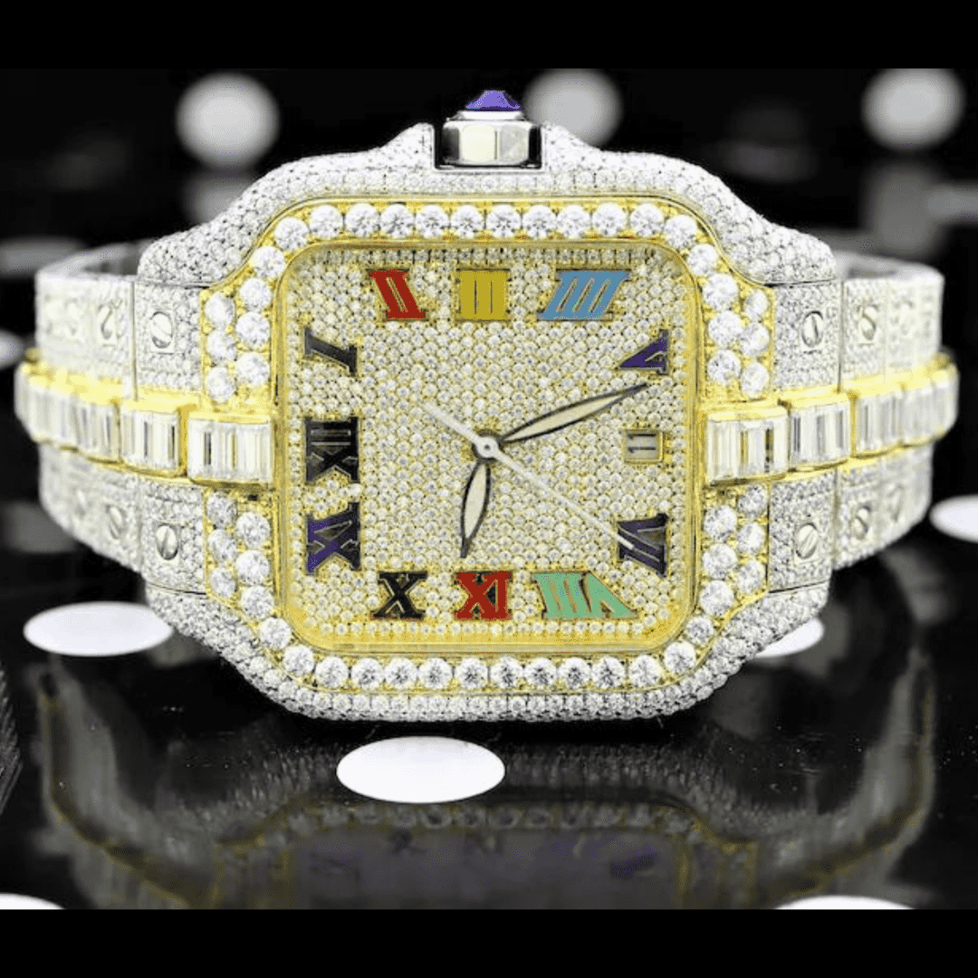 Moissanite Watch Mens