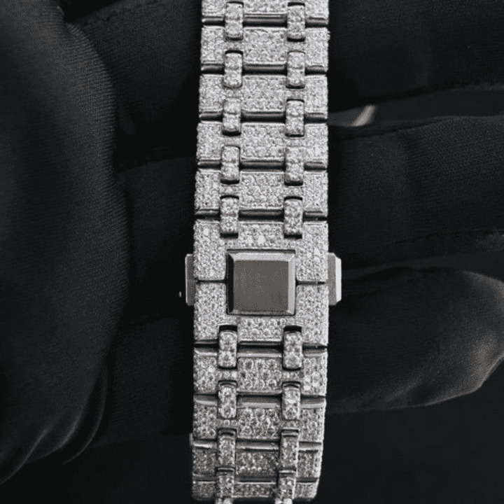 High Style Bust Down Iced Out Watches, Moissanite Watches - Image 2