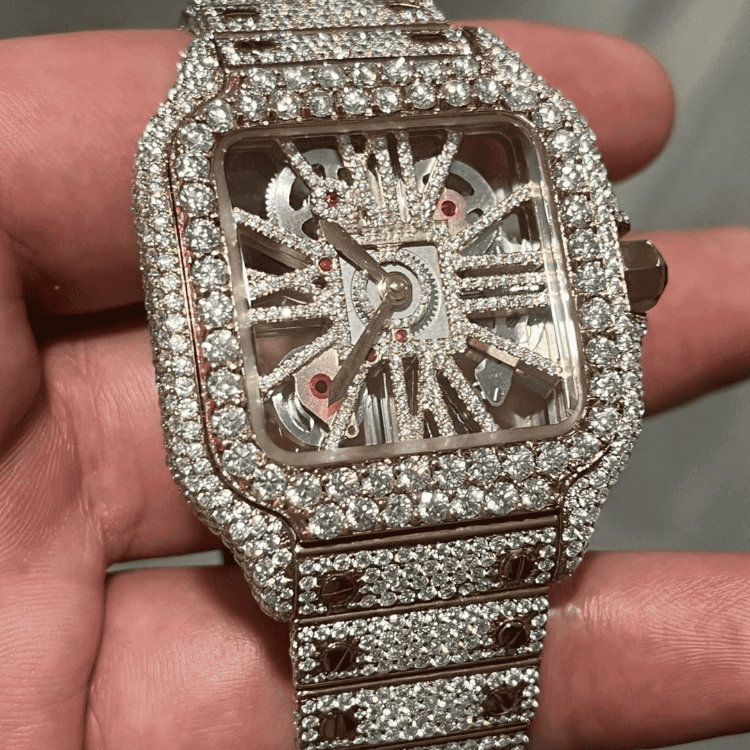 Premium Hip Hop Iced Out Moissanite Watch for Men