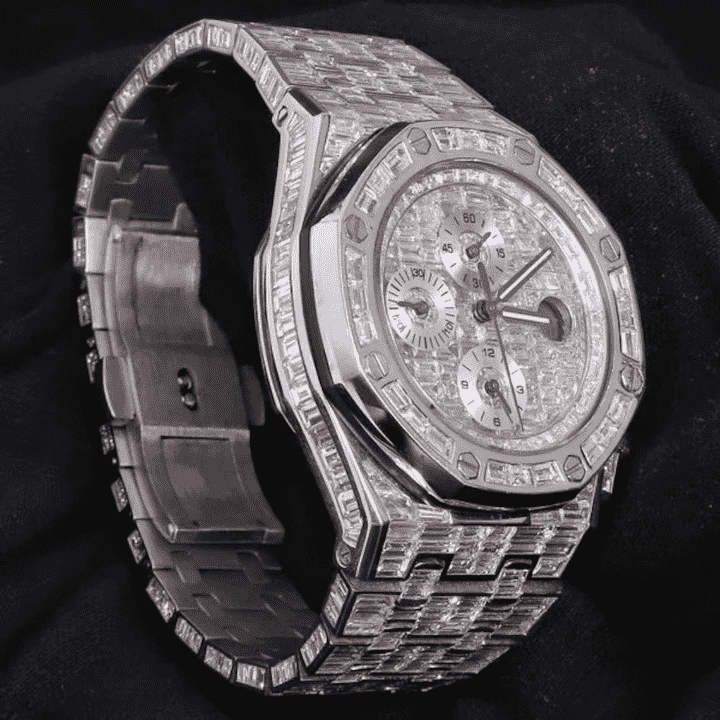 Iced Out Moissanite Watch Hip Hop Automatic Watch For Men - Image 5