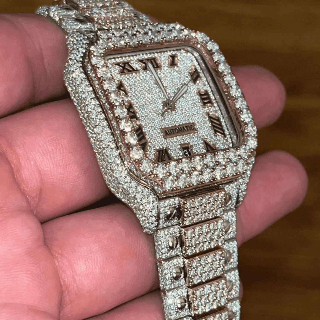 Bust Down Moissanite Watch – Iced Out Luxury - Image 2