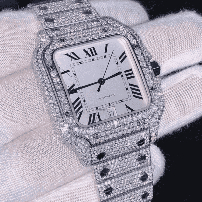 Shiny Iced Out Moissanite Watch for Every Occasion