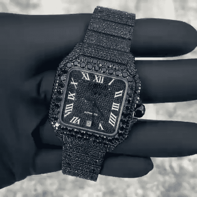 Moissanite Diamond Iced Out Bust Down Watch Luxury Timepiece - Image 2