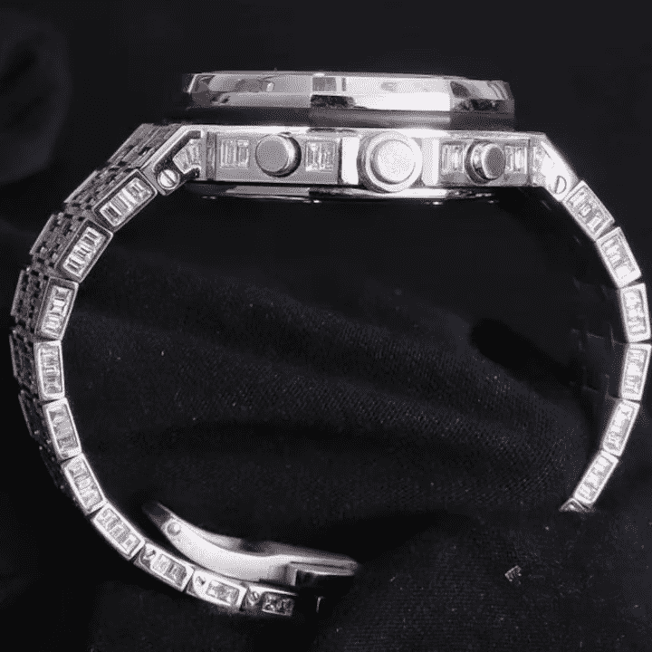 Iced Out Moissanite Watch Hip Hop Automatic Watch For Men - Image 4