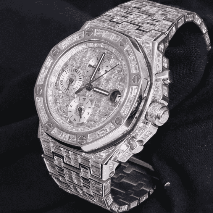 Iced Out Moissanite Watch Hip Hop Automatic Watch For Men - Image 7