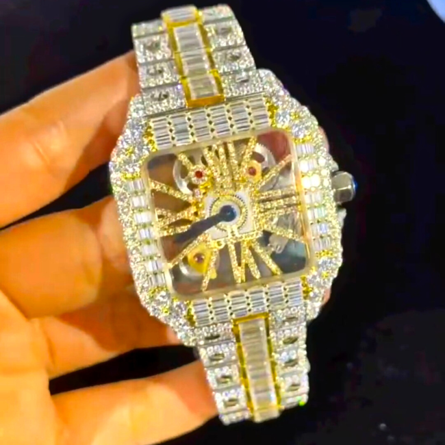 Moissanite Diamond Watch Luxury & Sparkle Timepiece - Image 3