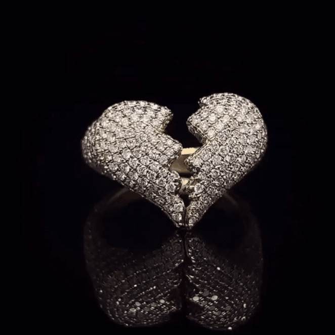 925 Silver Iced Out Rings, Hip Hop Rings for Mens, Adorned with VVS Moissanite Diamond