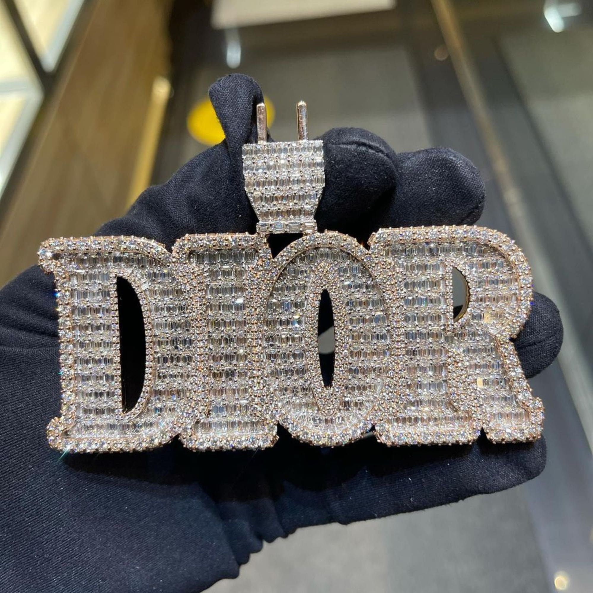 925 Silver Iced Out Pendants, Featured With VVS Moissanite Diamonds Pendant