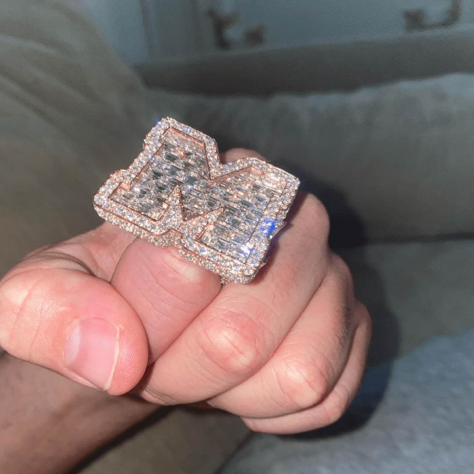 925 Silver Iced Out Rings, Hip Hop Ring, VVS Moissanite Diamond - Image 3