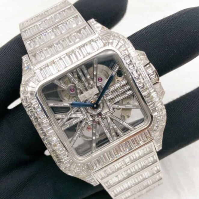 VVS Moissanite Watch with Diamond-Cut Sparkle