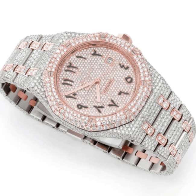 Stainless Steel Hip Hop VVS Moissanite Watch for Gift - Image 2