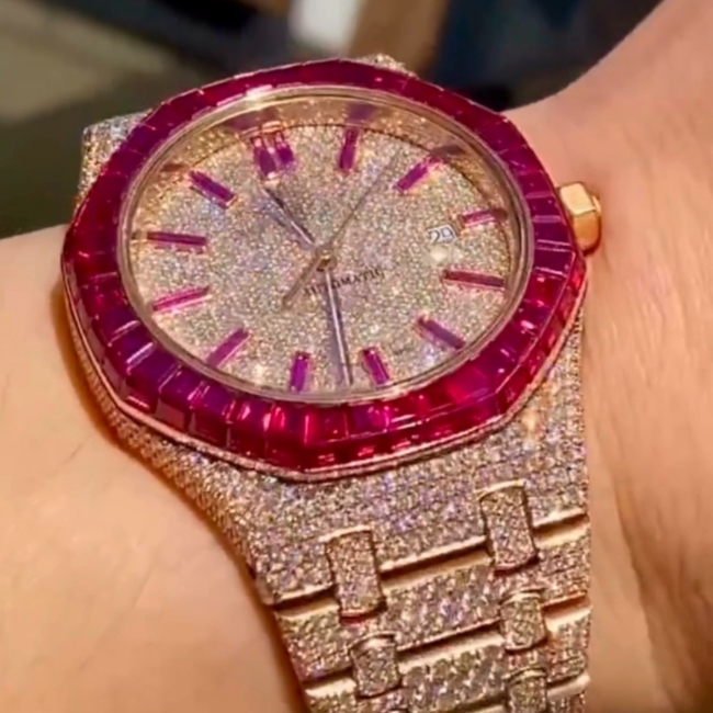 Stainless Steel Iced Out VVS Moissanite Watch for Men - Image 3