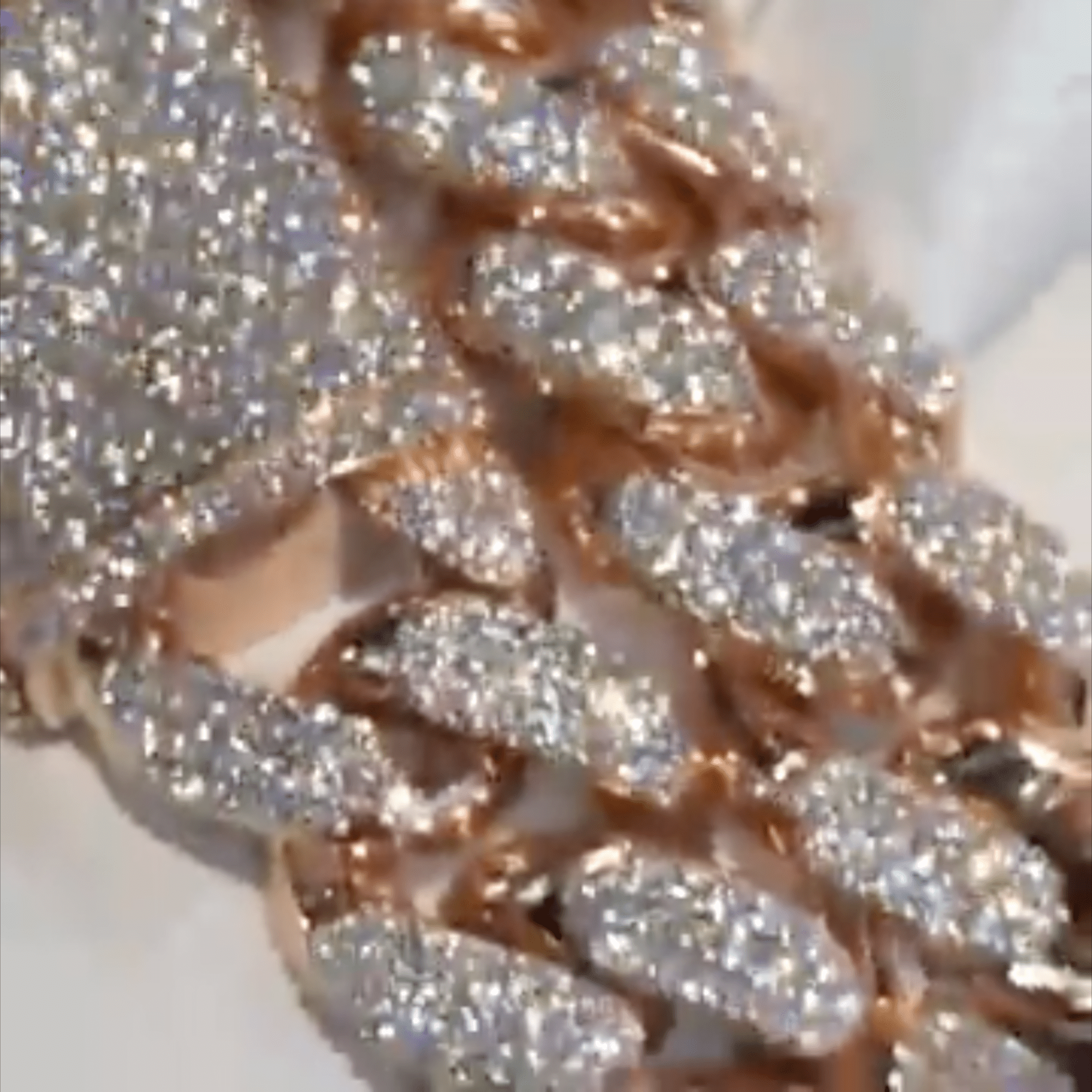 20mm Mens Silver Cuban Link Chain Moissanite