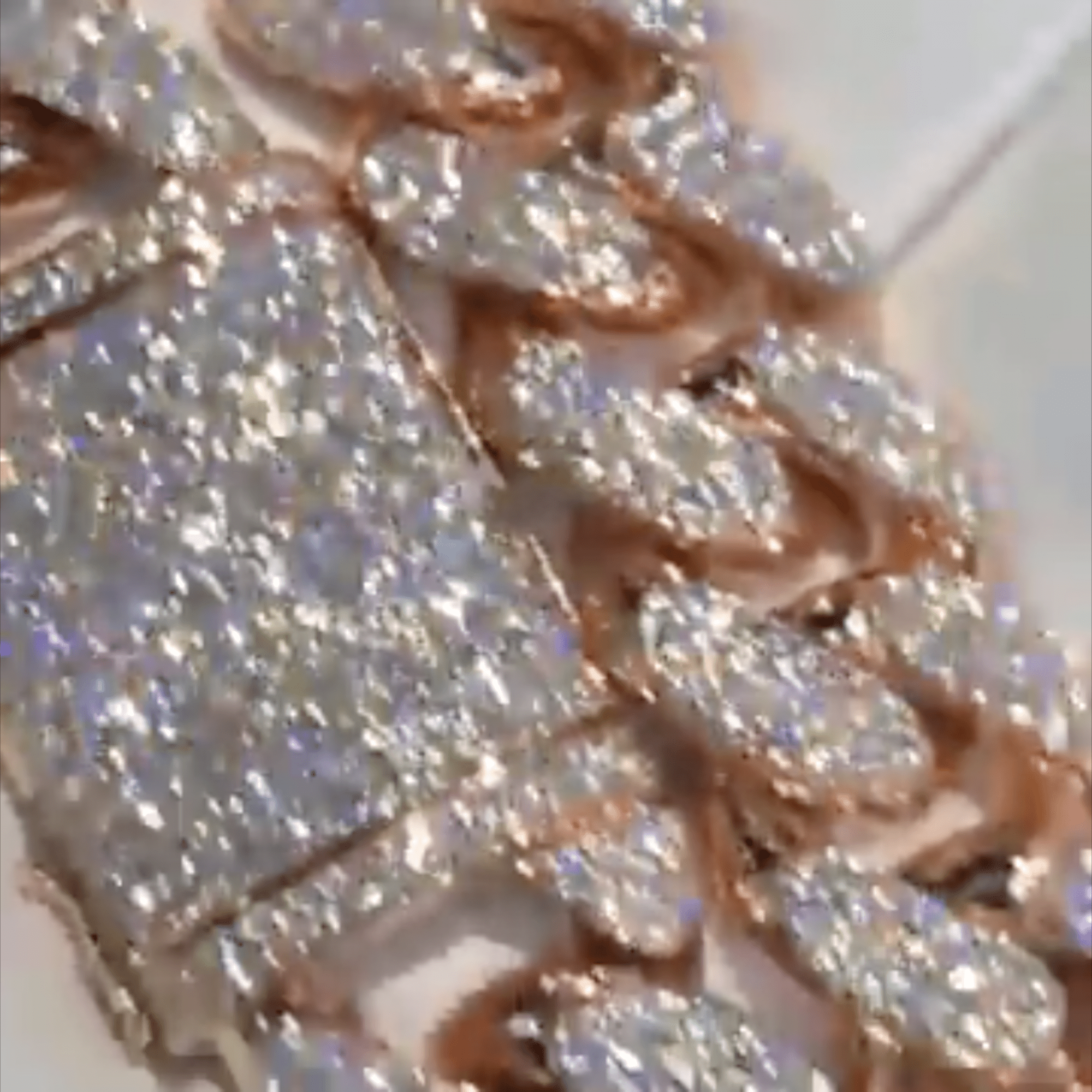 20mm Mens Silver Cuban Link Chain Moissanite