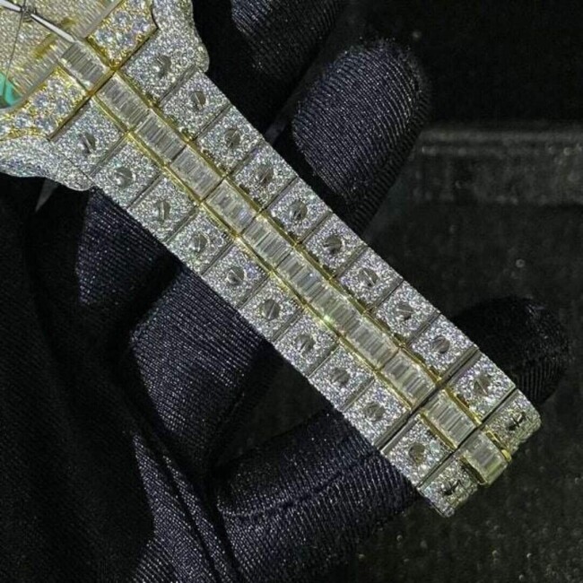 Bust down Moissanite Steel VVS Iced Out Watch - Image 4