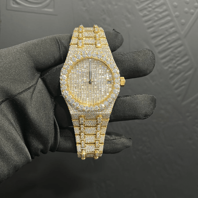 Bust Down Moissanite Iced Out Watch Sparkling Design - Image 2