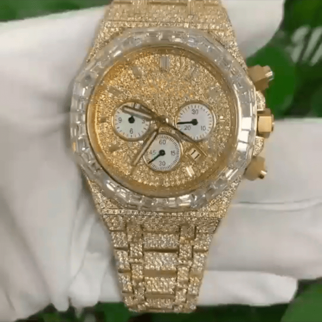Full Iced Out Moissanite Diamond Automatic Watch